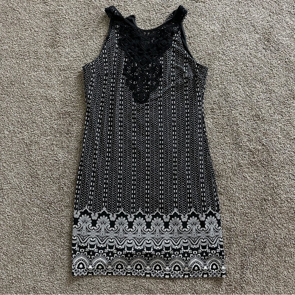 WHBM Black and White Dress